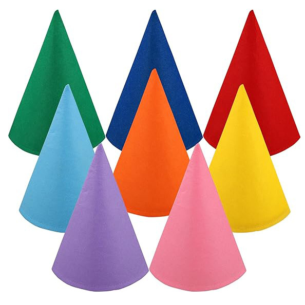 Felt Christmas Dwarf Hat Felt Cone Duck Hat Elf Hat Halloween Party Supplies Colorful Headgear
