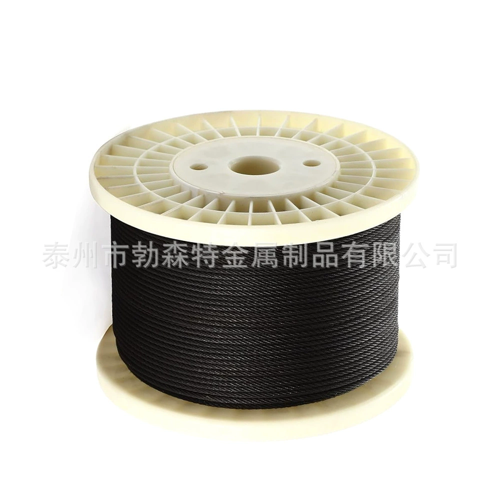 500FT 316 окисленный черненый 1/8" трос из нержавеющей стали 3 мм для ограждений и рыболовных работ