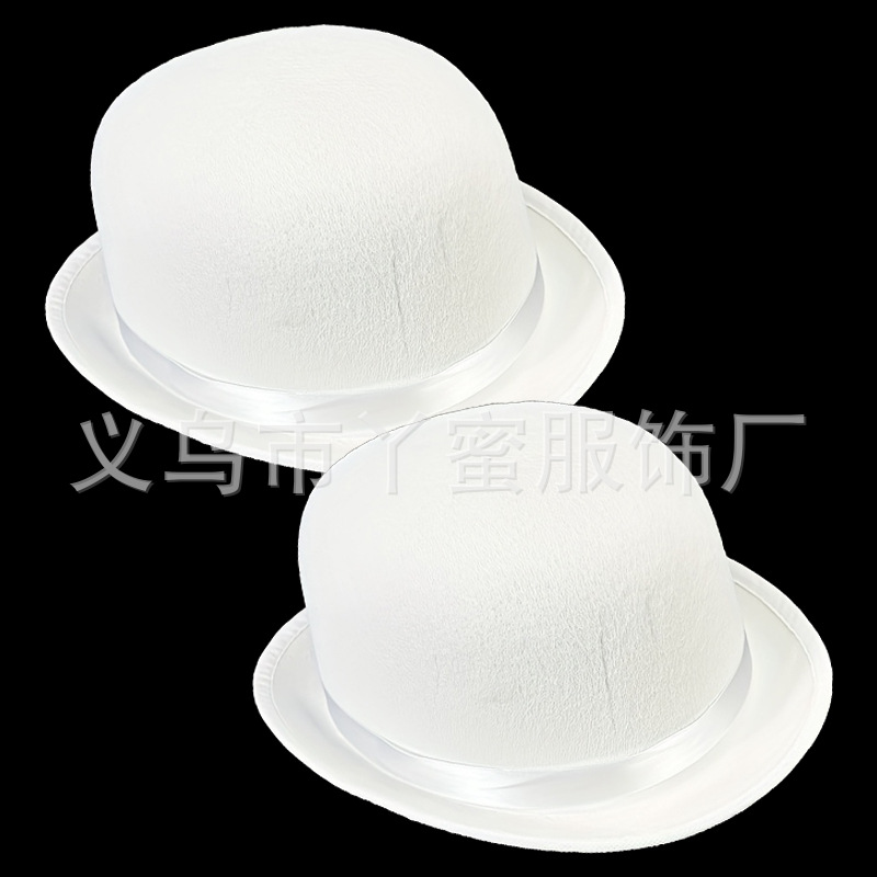 Juego de 2 piezas de cinta de sombrero redondo blanco