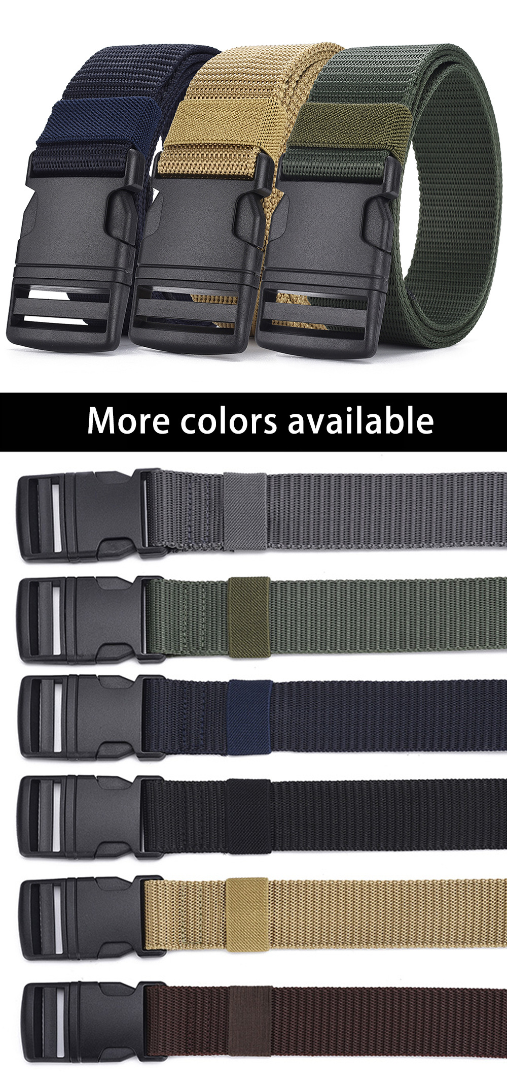 100g Weight Belt Classification 1 Piece Quantity Basic Solid Color Imitation Nylon Plastic Unisex Leather Belts