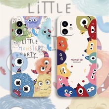 卡通小怪兽适用三星s23ultra手机壳note20液态硅胶A73/A03S直边73