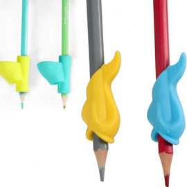 厂家批发定 制多种形状儿童铅笔柄左撇子 右撇子写作姿势校正工具