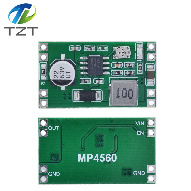 DC-DC MP4560降压稳压2A电源模块 输入6-55V输出3.3/5/9/12V可调