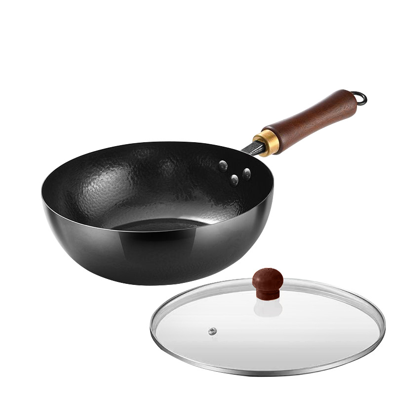 Nuevo wok pequeño para una persona, wok pequeño, wok para el hogar sin recubrimiento, estufa general, wok pequeño, fábrica al por mayor