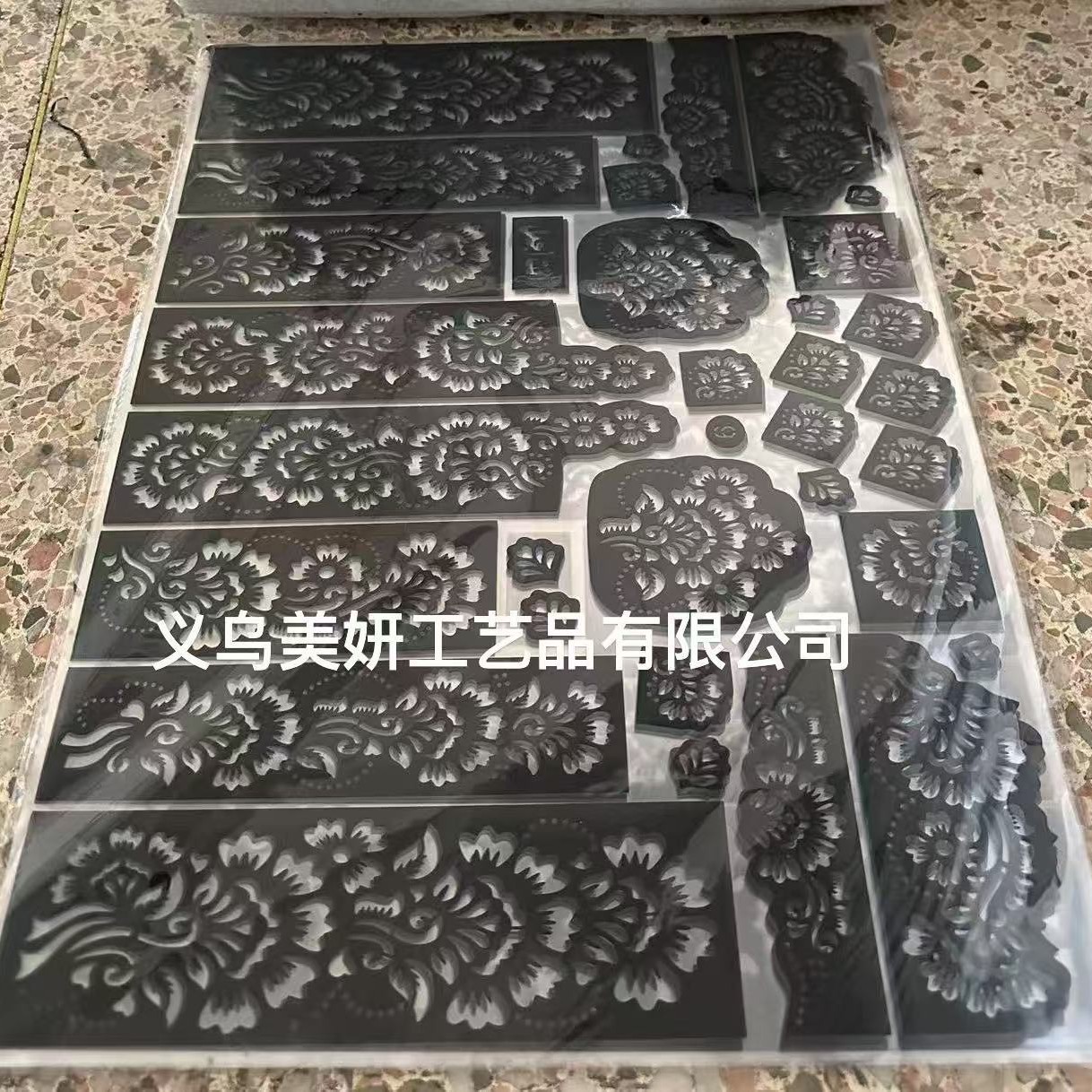 透明模版PVC海娜镂空纹身贴纸印度手绘彩绘纹身贴henna tattoo