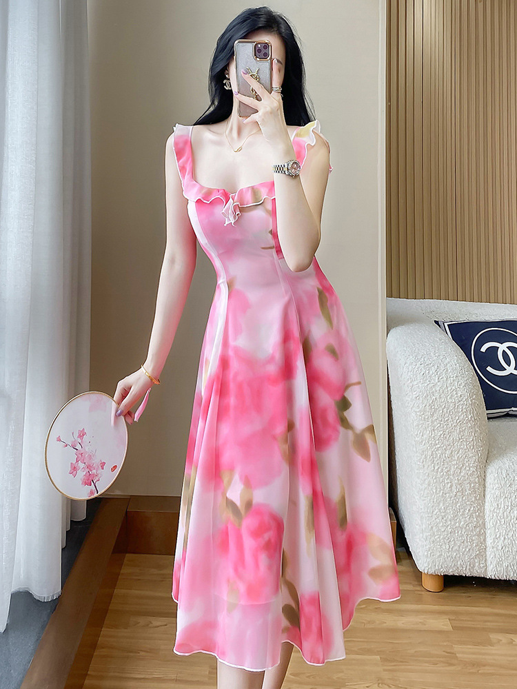 B4765 1300K ÁO HAI DÂY NỮ DONTDC MÙA HÈ HỌA TIẾT HOA HAI DÂY HỞ VAI THỜI TRANG NỮ VẢI VOAN G04 SẢN PHẨM MỚI