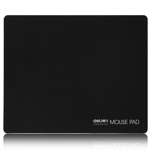 Deli Stationery 3691 black thickened mouse pad cloth pad rubber large small office learning game mouse pad