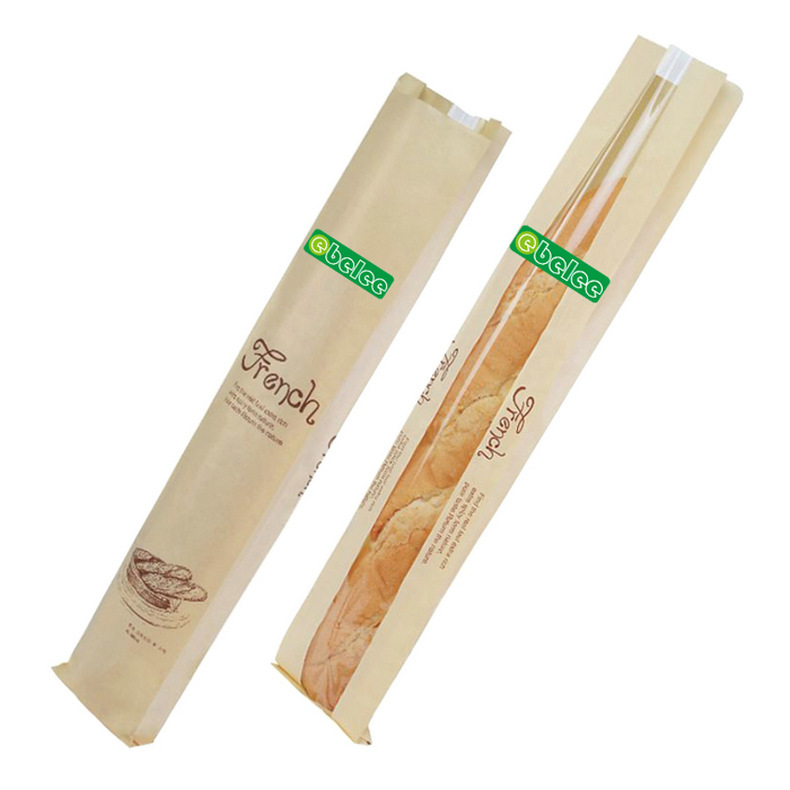 Customized Caterpillar Bread Bag with Window Opening Toast Food Packaging Paper Bag Long French Baguette Oil-Proof Kraft Paper Bag Customized Caterpillar Bread Bag with Window Opening Toast Food Packaging Paper Bag Long French Baguette Oil-Proof Kraft Paper Bag