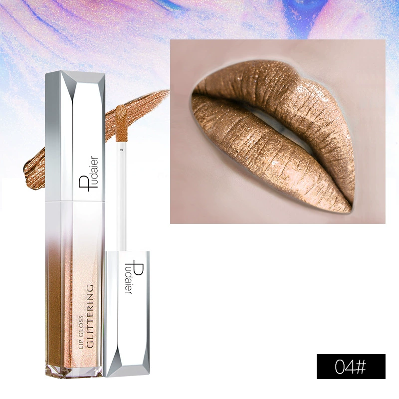 Lip Gloss (Pudaier) Shimmer Pearl Nourishing, 18 Colors, Lip-Volume Enhancing, European Style