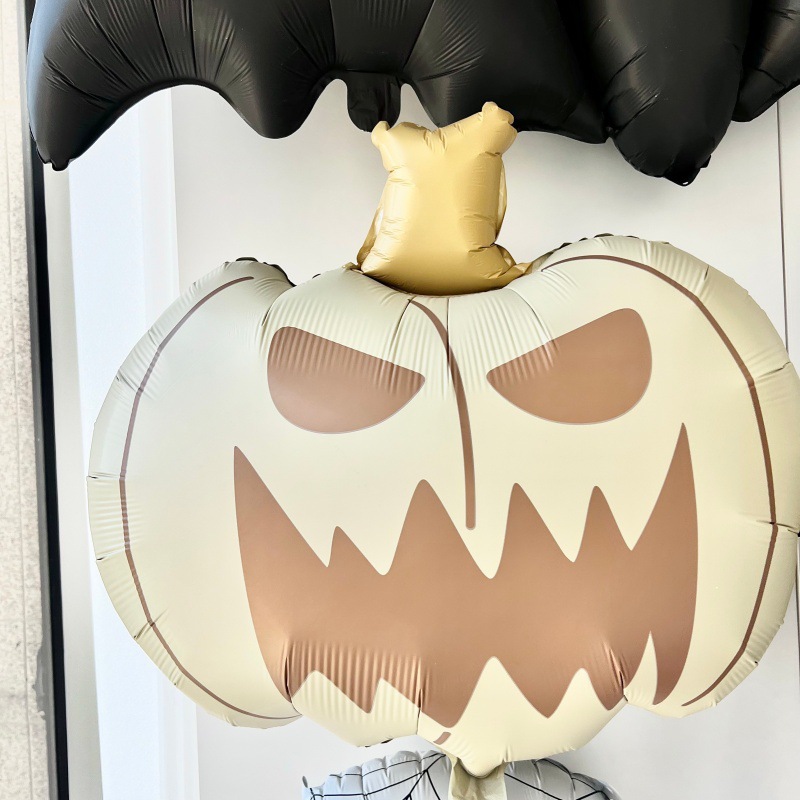 Atmósfera transfronteriza Halloween gigantesco de pie base de globo calabaza esqueleto demonio centro comercial bar café diseño