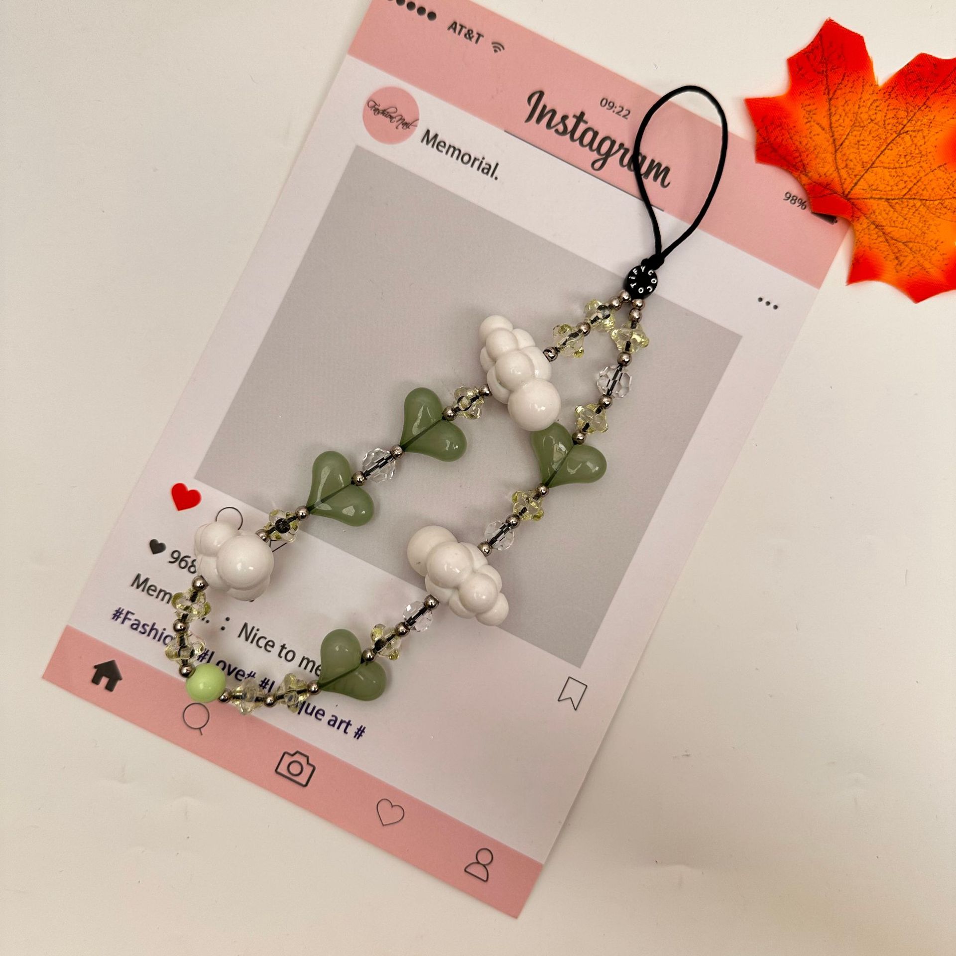 Moda simple amor serie de nubes de cadena de teléfono móvil bolso de cadena de teléfono móvil bolso de llavero colgante corto nicho diseño