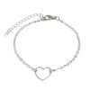 Accessory, fashionable short bracelet heart-shaped heart shaped, European style, simple and elegant design