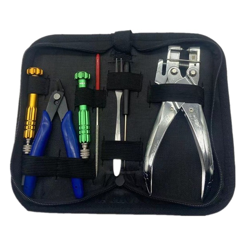 Yuquan Nueva raqueta de bádminton protector de línea de transferencia de cambio de partículas de goma clavo presión lateral Campana boca alicates herramienta de presión fría