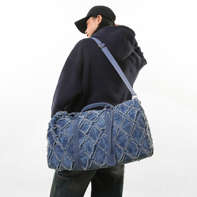 Nuevo bolso al por mayor de rombos al aire libre, bolso de almacenamiento multifuncional de gran capacidad, bolso de viaje de moda para hombres y mujeres