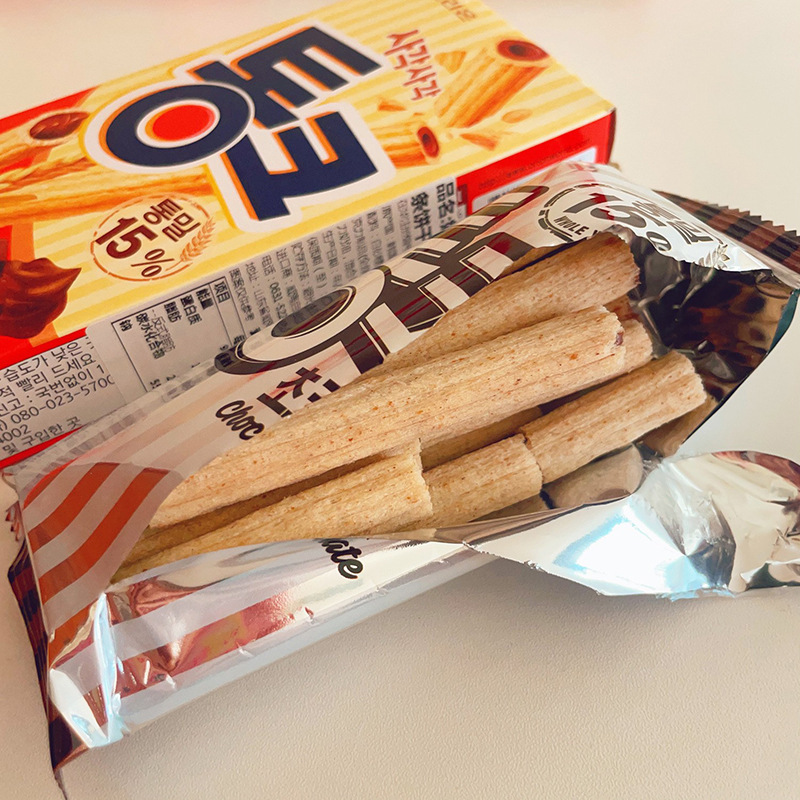 韩国好丽友巧克力注心棒饼干办公室休闲零食批发进口奶油夹心饼干|undefined