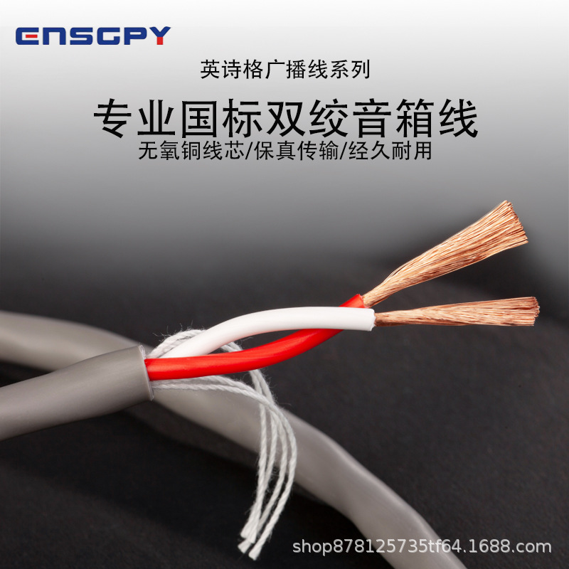 英诗格ENSGPY专业广播对绞线1.5/2.5适用于户外广播线阵音响影院