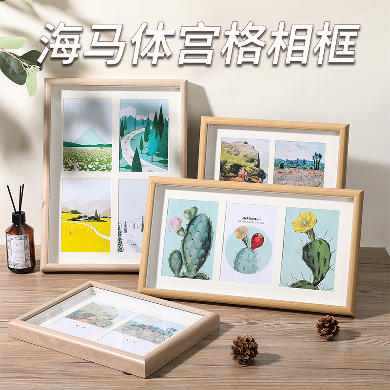 創意組合二連框藝術三連框四連框影樓兒童結婚照紀念擺台立體相框