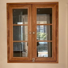 老榆木窗户框平推折叠窗实木窗户框酒店折叠复古门窗做旧上翻窗框