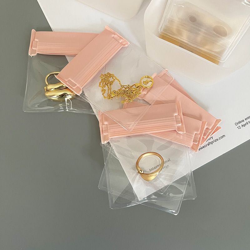 Simple Style Solid Color PVC Jewelry Packaging Bags display picture 1