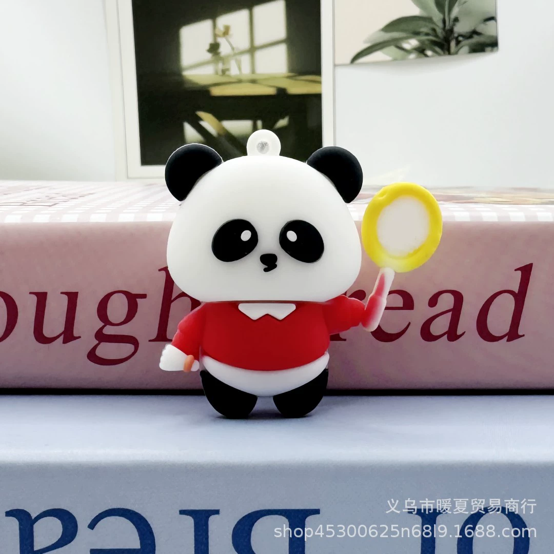 Мягкая резиновая спортивная брелок-подвеска мультяшная трехмерная археологическая кукла панда, подарок на день рождения