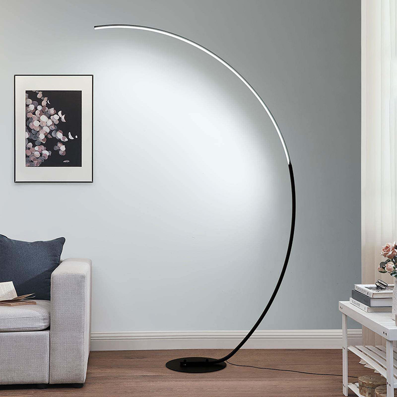 Cross-border LED floor lamp, designer art model home, living room sofa, creative curved minimalist ins fishing lamp