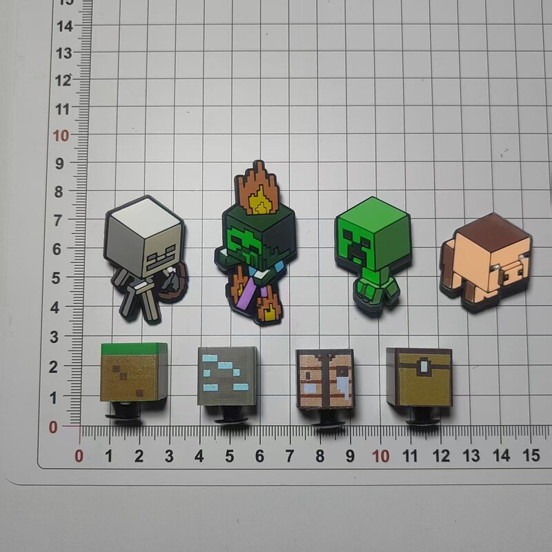 クロスボーダーチャンキーシューズ、パーソナライズされたDIY漫画シューズバックル、カルロスシューズアクセサリー、チャンキーシューズデコレーション、マインクラフト|undefined