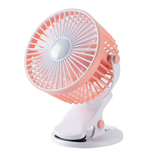 Creative Multi-functional Clip Fan with Night Light, USB Charging, Silent, Student Dorm Portable Small Fan