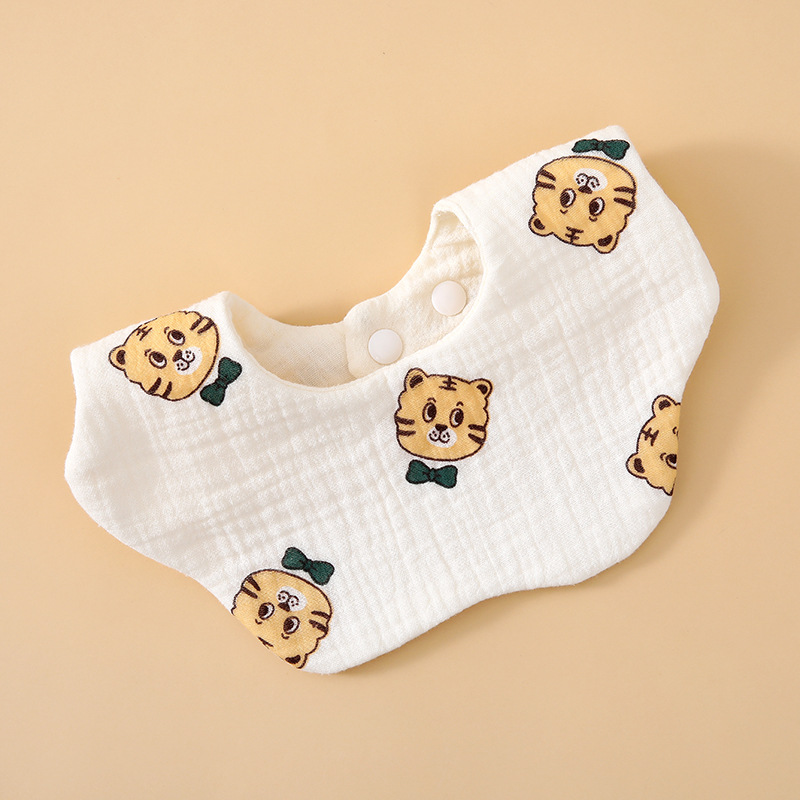 Babero para bebés todos los días Toalla de saliva transpirable de gasa de algodón de seis capas Bebé recién nacido Un babero de pétalos para hombres y mujeres