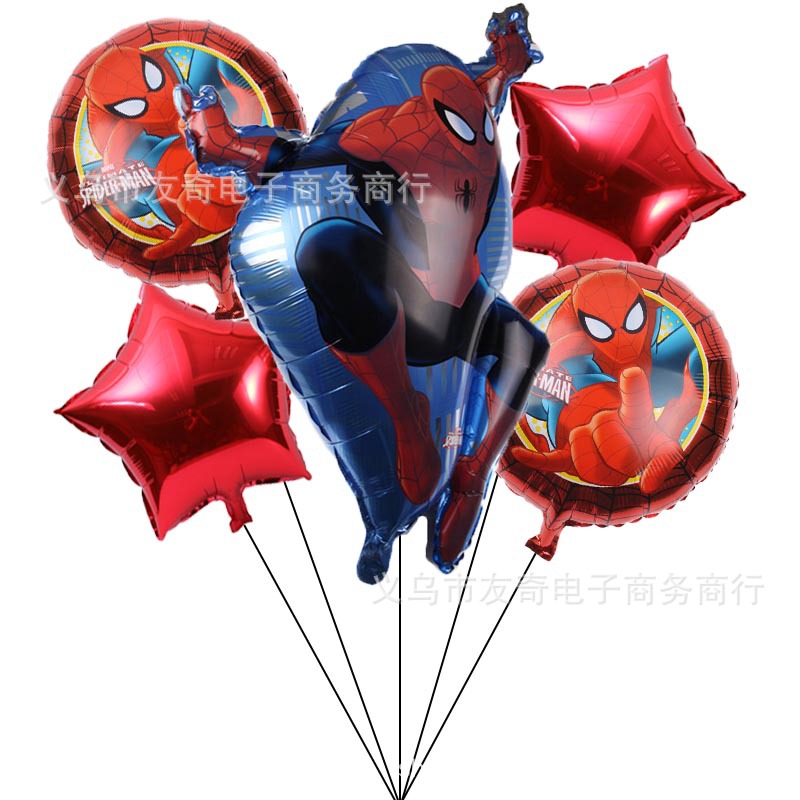 Traje de Spider-Man Capitán América Superman Iron Man globo Superhéroe fiesta de cumpleaños de los niños decoración del globo