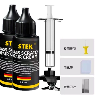 Auto glass repair liquid Front Windshield Crack Seam Small - german-brand-traceless-repair-glass-repair-solution-2-bottles