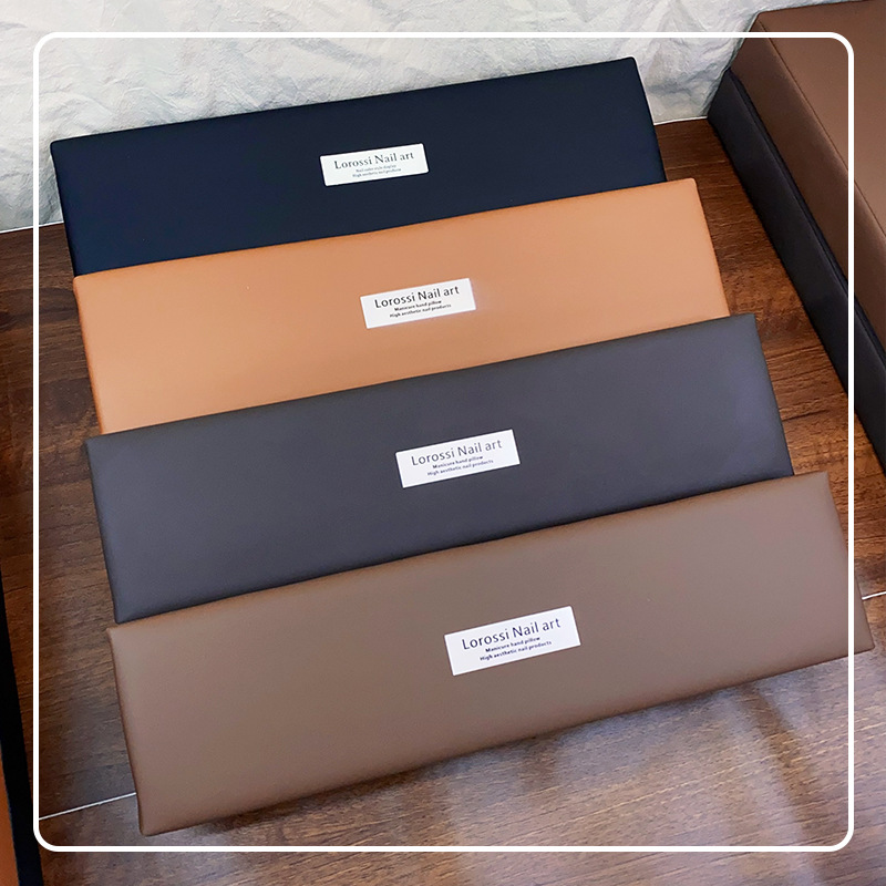 Cojín de mano conjunto de cuero mejorado confortable plano inclinado combinación almohadilla antideslizante soporte de mano de estilo ruso para usar pegamento de lámpara de horno libre