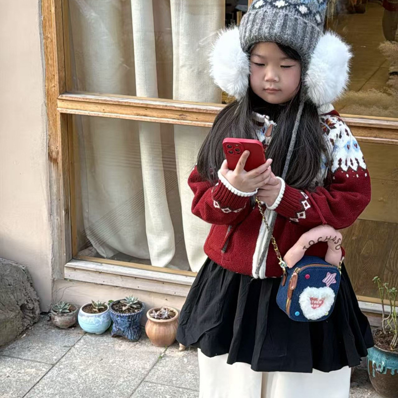 Dulce y lindo corazón de niña exquisita mini bebé bolso de mano nubes 2026 bolso de comercio exterior transfronterizo para niños