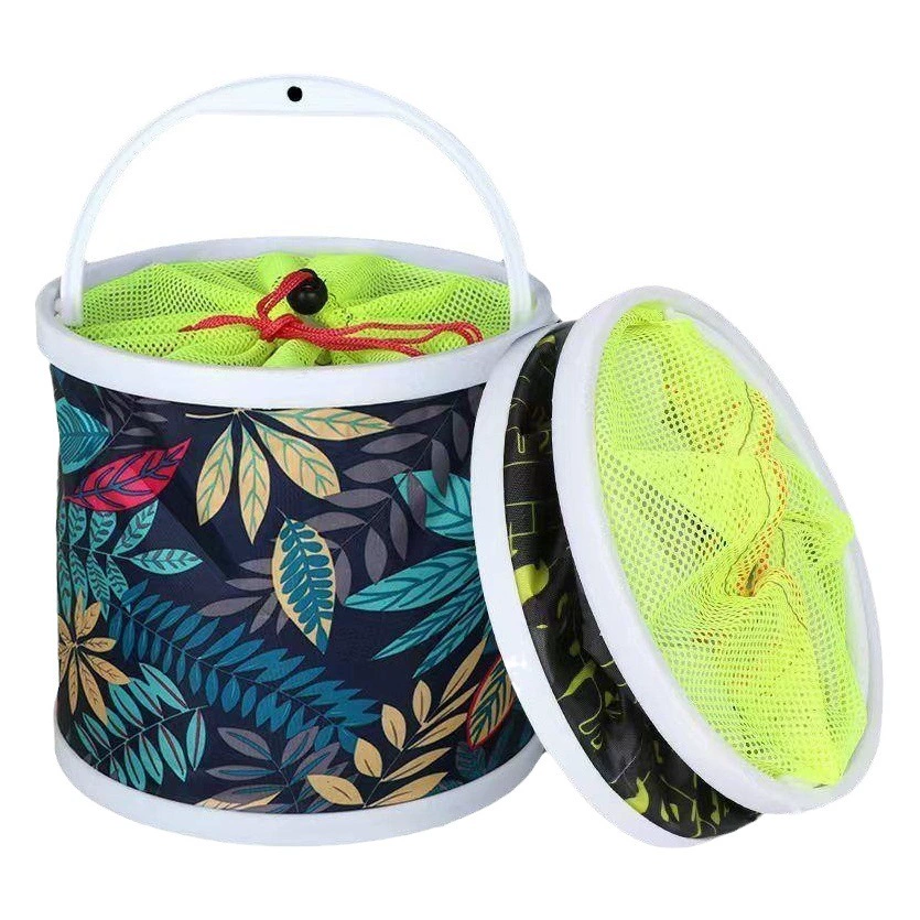 Рыболовное ведро, ведро для рыбы, контейнер для живой рыбы с веревкой, сетка от прыгающих рыб, рыболовные снасти, ведро для защиты рыбы, складное ведро для улицы