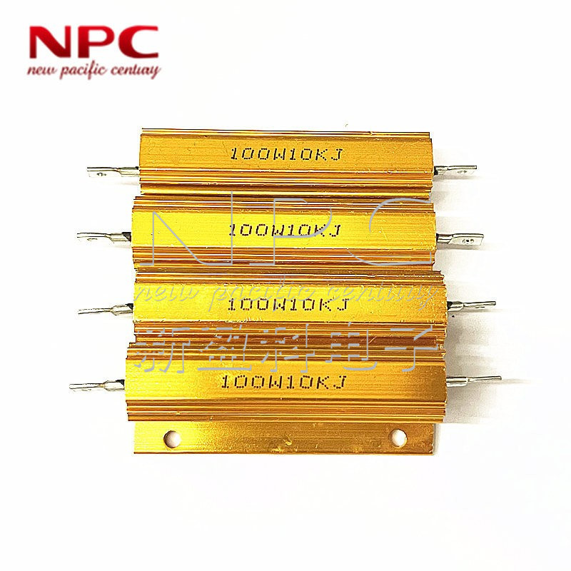 黄金铝壳电阻RX24-100W10RJ 大功率汽车散热电阻