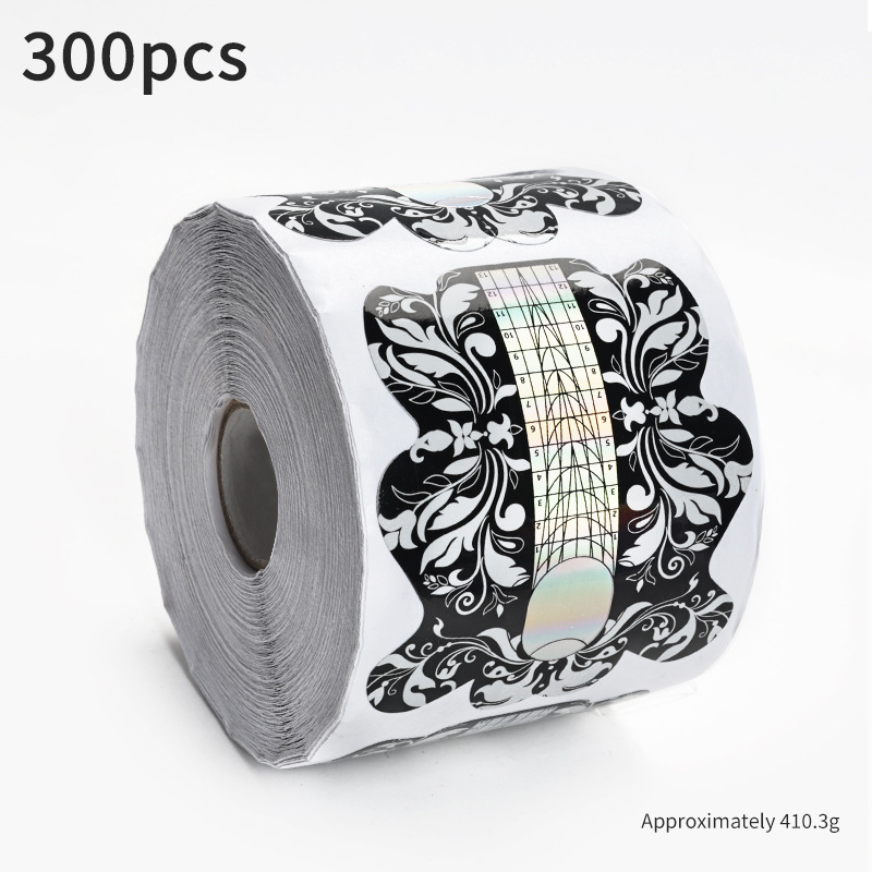 Portapapeles transfronterizos de uñas Extensión de fototerapia francesa Herramienta de uñas Mariposa de herradura Soporte de papel rectangular 100 piezas