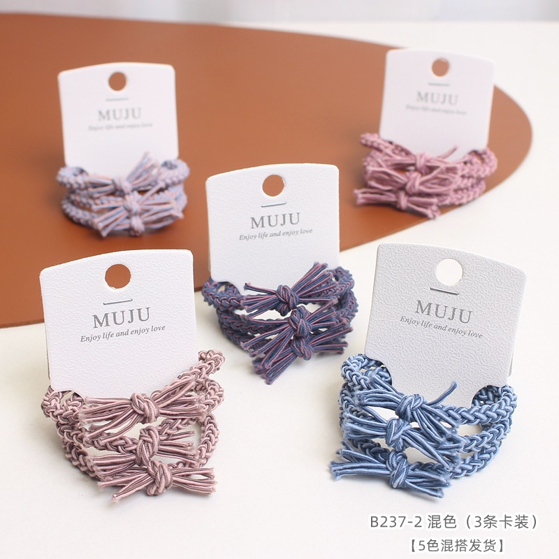 [Carga de tarjeta] sensación de alto nivel coreano de cabello de código de barras de moda de alta elasticidad de cabello anillo de cabello correa de cola de caballo