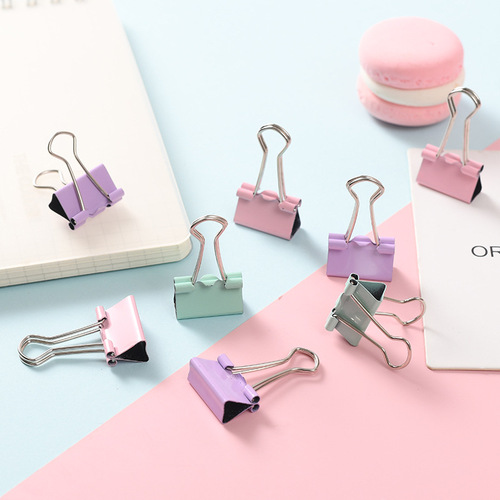 Creative paper clip long tail clip binding combination cute student stationery paper clip round head clip ticket clip stationery set