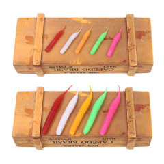 Floating Threaded Needle Tail 6cm/11cm Light Dance Worm Soft Lure, Lure Bait—Single-Color or Two-Tone Design—for Whitefish, Mandarin Fish, and Freshwater Bass