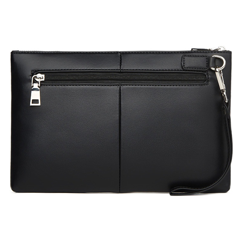 Men's Clutch Bag Pu Leather Clutch Bag Soft Surface Waterproof Business Mobile Phone Bag Armpit Bag Popular Portable Handbag