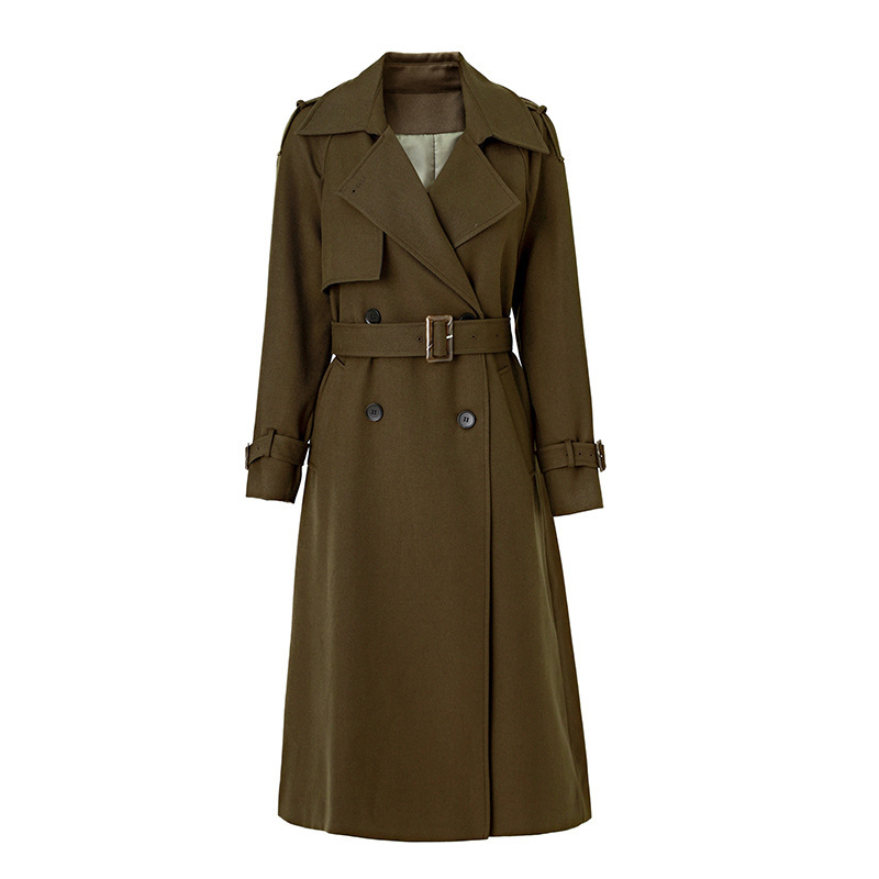 British Style Wool Blend Trench Coat for Tall Women, Simple Autumn and Winter Mid-Length High-End Double-Breasted Trench Coat British Style Wool Blend Trench Coat for Tall Women, Simple Autumn and Winter Mid-Length High-End Double-Breasted Trench Coat