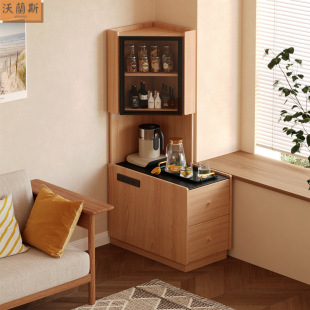 2025 New Side Cabinet Next to the Sofa Corner Storage Rack Corner Bedside Storage Cabinet Living Room Corner Tea Table