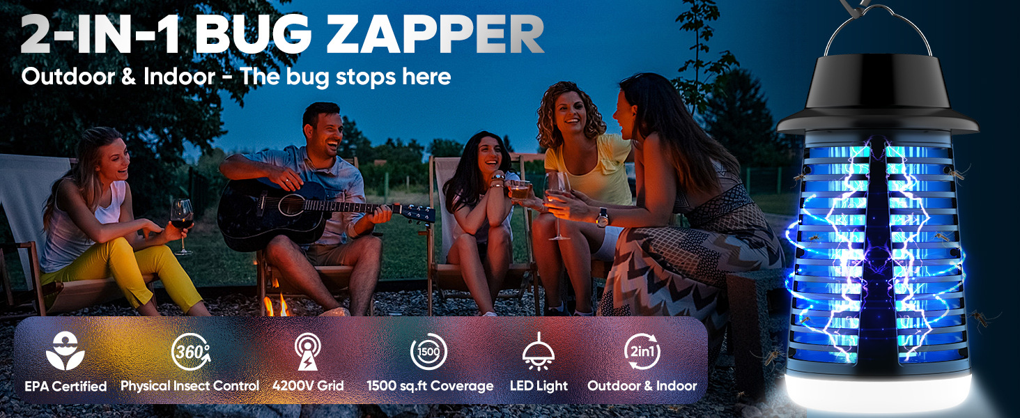Mosquito Killer Lamp Waterproof Led Bug Zapper For Home Garden_voghion.com