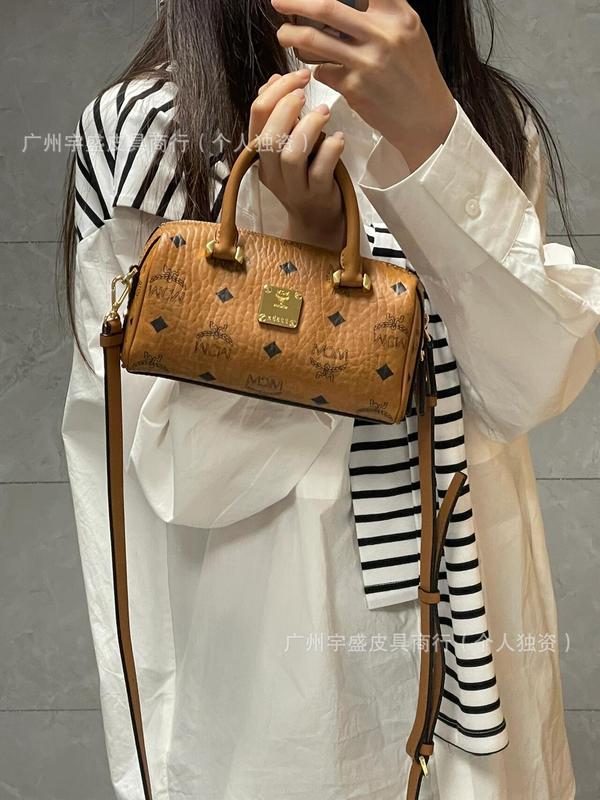 MC家潮流印花新款时尚迷你波士顿包单肩斜跨女包通勤手提枕头包|undefined