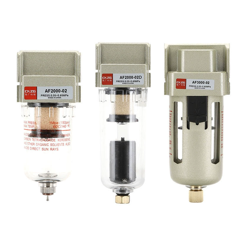 Масляно-водный сепаратор для обработки источника воздуха Воздушный фильтр типа AF2000-02SMC может быть оснащен медным фильтрующим картриджом