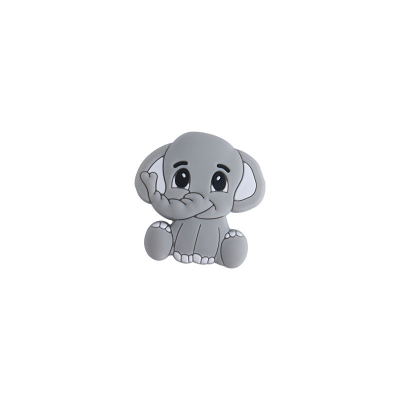 Bebé suministros silicona elefante Panda mordedor cuentas a granel ovejas cuentas DIY bebé molar pezón cadena anti-caída