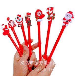 Creative cartoon Christmas series fresh gel pen student exam pen black water pen signature pen stationery