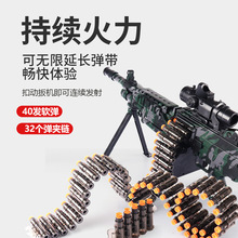 M249电动连发软弹枪儿童玩具仿真枪加特林机关枪吃鸡大菠萝男孩