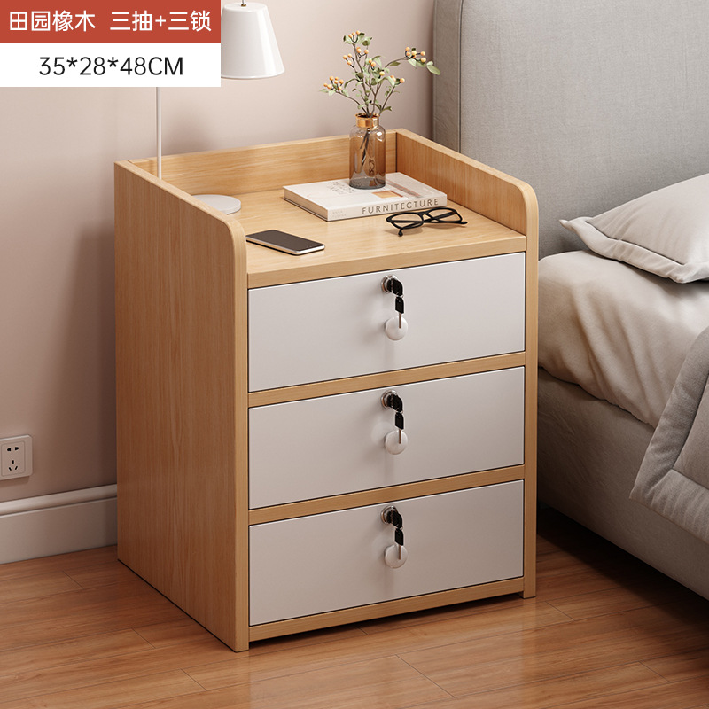 Escritorio de cabezal de cama simple moderno dormitorio alquiler de habitaciones de almacenamiento estante armario de almacenamiento 2025 nuevo