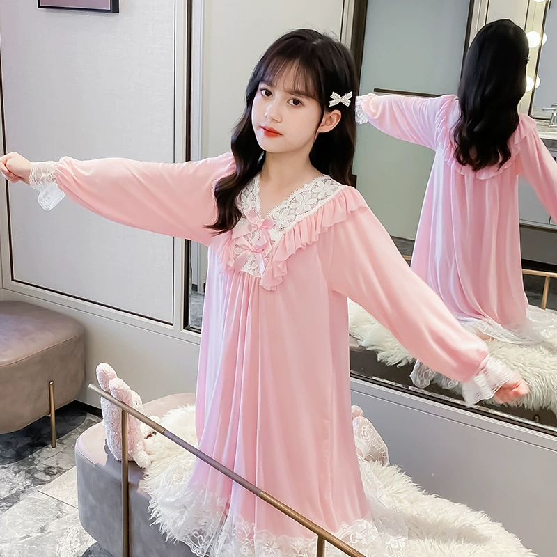 Children's summer thin pijama, silk long-sleeve