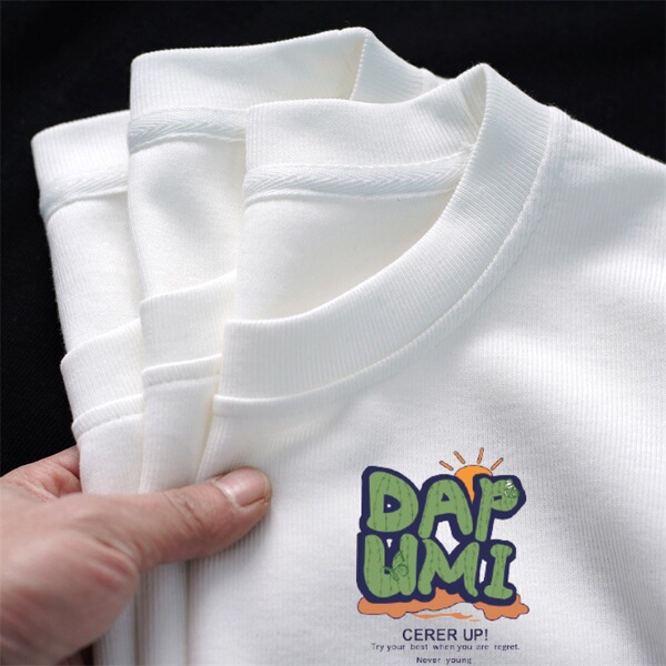 Cotton summer T-shirt with a round collar for men and women